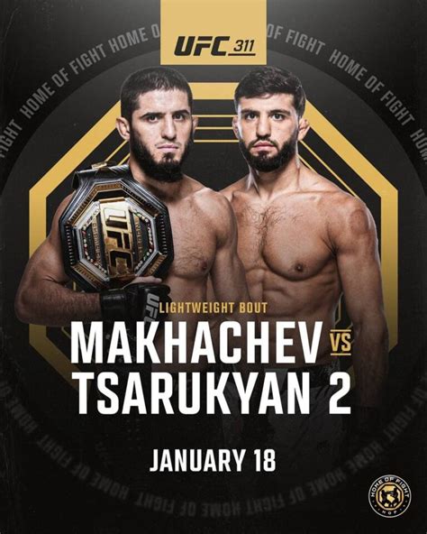 UFC 311 Islam Makhachev Vs Arman Tsarukyan Fight Card Betting Odds