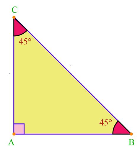 Right Angle Triangle Dimensions