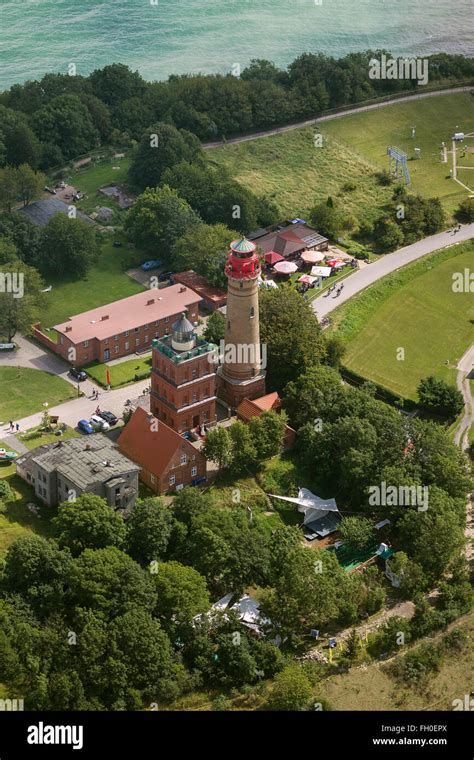 Luftaufnahme Kap Arkona Wittow Leuchtturm Schinkelturm Putgarten