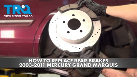 How To Replace Rear Brakes Mercury Grand Marquis Youtube