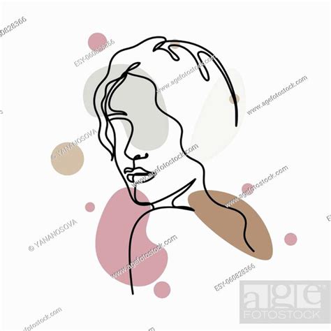 Vector Abstract Continuous One Single Simple Line Drawing Icon Of