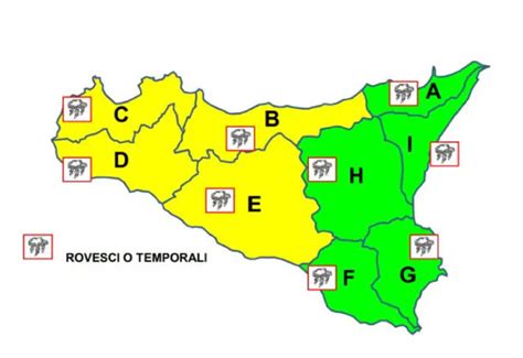 Maltempo Allerta Meteo In Sicilia Previste Piogge E Temporali