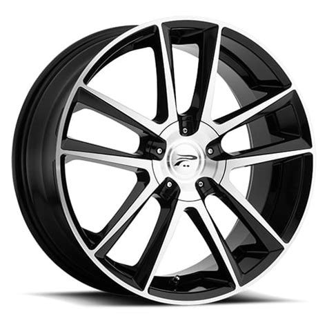 Platinum Gemini 436 Gloss Black W Diamond Cut Wheels 5x110 16x7 35