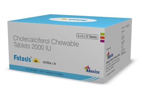 Fotosis K Cholecalciferol Iu Chewable Tablets At Rs Strip