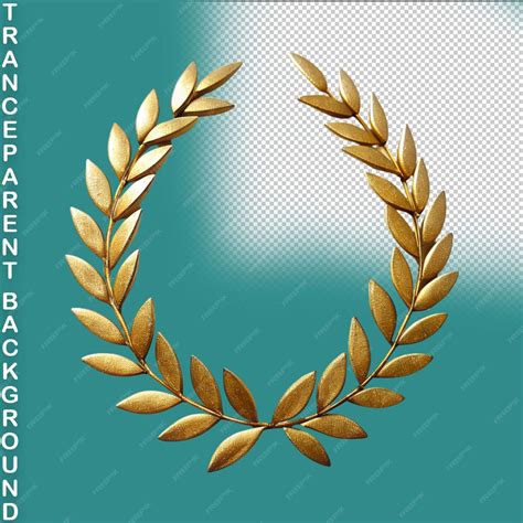 Premium Psd Vintage Golden Laurel Wreaths Isolated On White Background