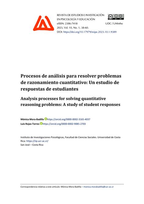 PDF Procesos de análisis para resolver problemas de razonamiento