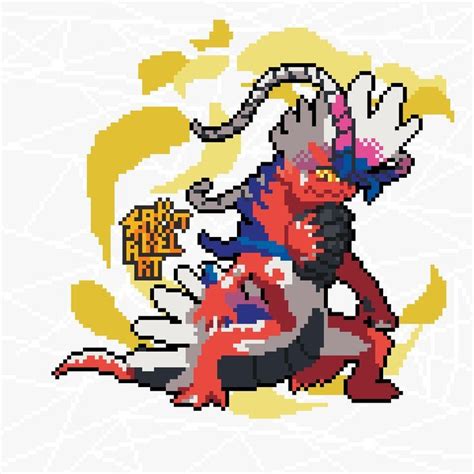 Pokemon Escarlata Legendario En Pixel Art Pixel Art Pokemon Escarlata