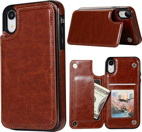 Phone Case For Iphone Xr With Id Credit Card Holder Slots Pockets