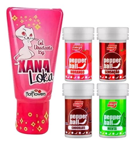 Kit Sexy Shop Gel Xana Loka 8 Bolinhas Beijáveis Casal Top