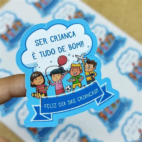 40 Adesivos Dia Das Crianças Personalizados 5 Cm 006 Elo7