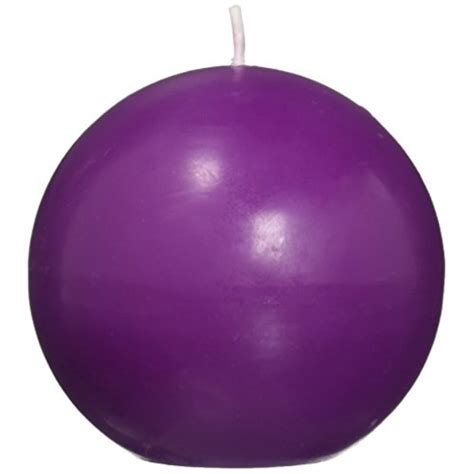 Zest Candle 6 Piece Ball Candles 3 Inch Purple