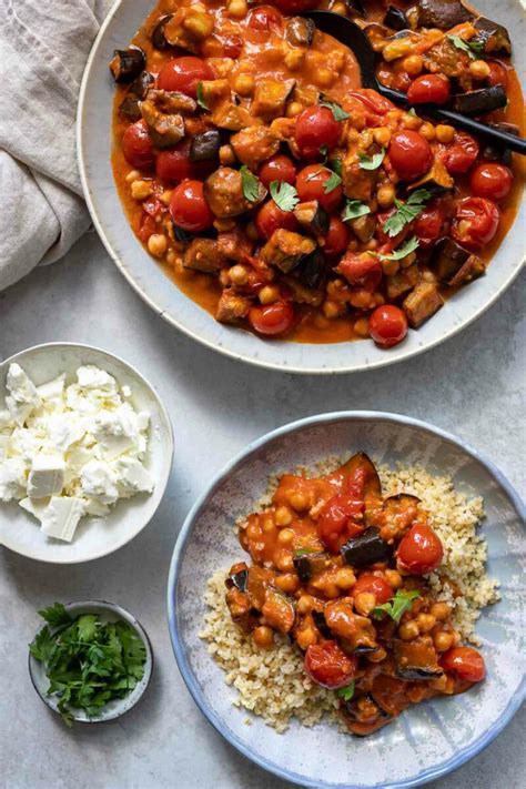 Auberginen Eintopf Mit Kichererbsen Tomaten Harissa Elle Republic