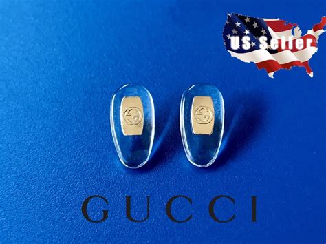 New Gold Gucci Replacement Silicone Nose Pads For Sunglasses Eyeglasses Screw In Ebay