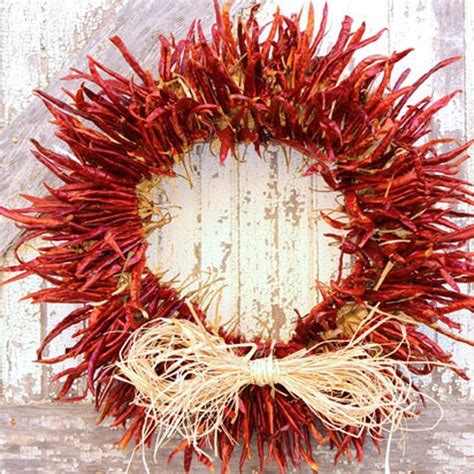 How To Make A Chili Pepper Wreath Ehow Christmas Wreaths Wreaths Outdoor Christmas Decorations