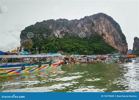 Floating Koh Panyi Settlement Muslim Fishing Village Built On Stilts