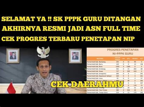 SELAMAT YA SK PPPK GURU DITANGAN RESMI JADI ASN FULL TIME CEK PROGRES