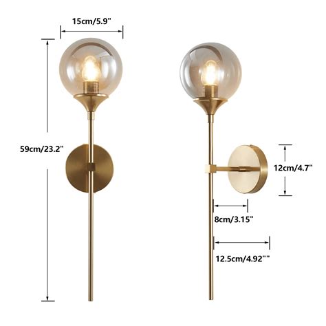 Snapklik KCO Mid Century Modern Wall Mounted Sconces Set Of 2