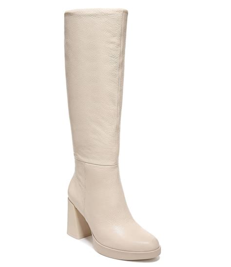 Shop For Naturalizer Genn Align Leather Platform Block Heel Tall Dress Boots At Dillards Visit