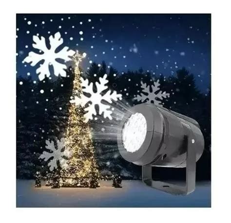 Proyector Luz Led Laser Copos De Nieve Movimiento Navidad Env O Gratis