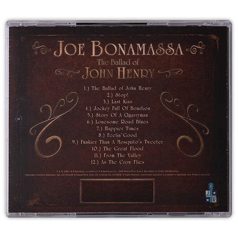 Joe Bonamassa The Ballad Of John Henry Cd Released 2009 Joe Bonamassa Official Store