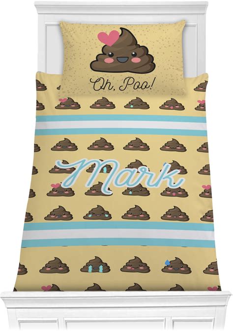 Poop Emoji Comforter Set - Twin (Personalized) - YouCustomizeIt