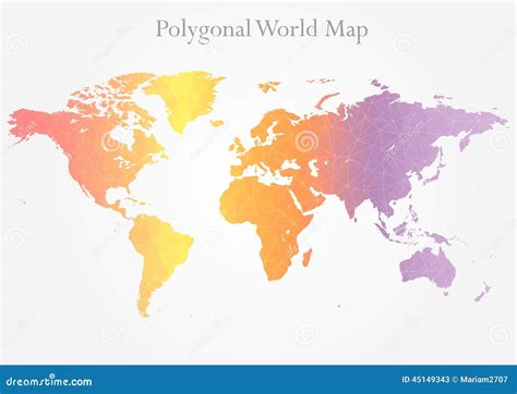 Polygonal World Map Stock Vector Illustration Of Infographic 45149343