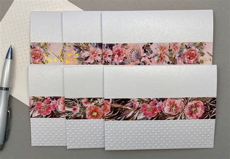 Flower Note Cards Pearlized White Cards Embossed Polka Dots Etsy Canada