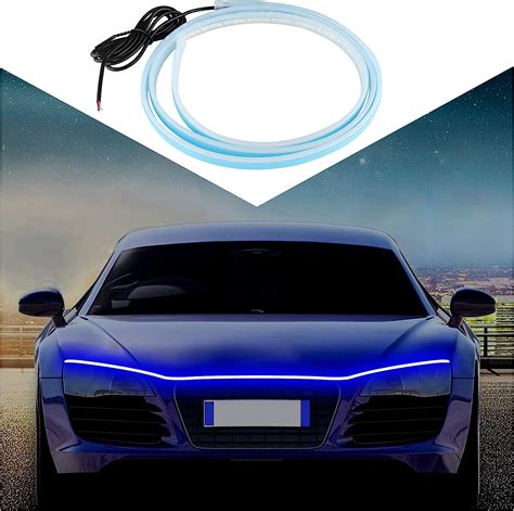 Luz LED para capó de coche tiras de luz LED monocromática fría para