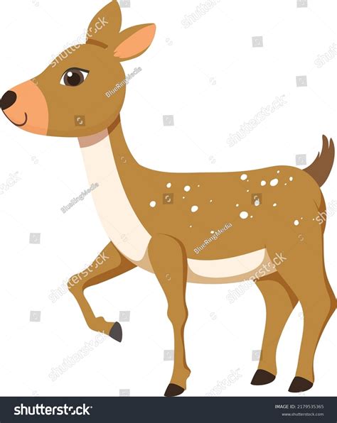 Cute Deer Flat Cartoon Style Illustration Stock Vector Royalty Free 2179535365 Shutterstock