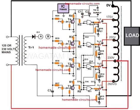 Ac Voltage Stabiliser Circuit Diagram Kva Regulator Stabil