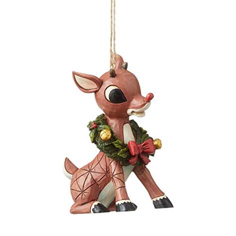 Enesco Jim Shore Rudolph Traditions Rudolph With Wreath Ornament