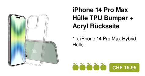 Iphone 14 Pro Max Hülle Tpu Bumper Acryl Rückseite