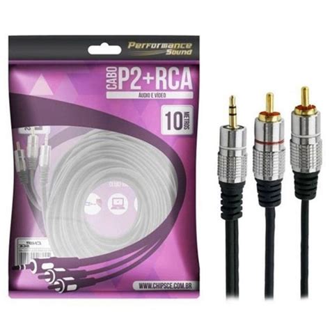 Cabo P Rca Fitz P Estereo X Rca Macho Plug Metal Metros