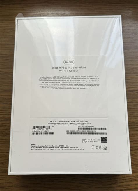 НОВИЙ Apple iPad Mini 6 64GB Space Gray Wi-Fi 4G LTE Cellular: 16 580 ...