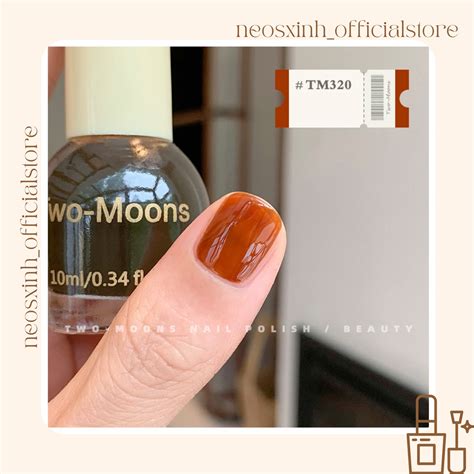 Sơn Móng Tay Tự Khô Màu Đỏ Nude Hồng Tự Nhiên Xanh Pastel Two Moons 10ml Neosxinh Nails