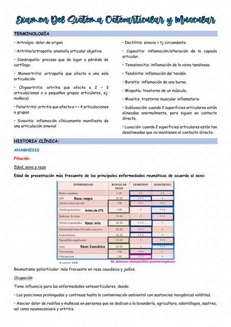 Examen Del Sistema Osteoarticular Y Muscular Alisson Udocz