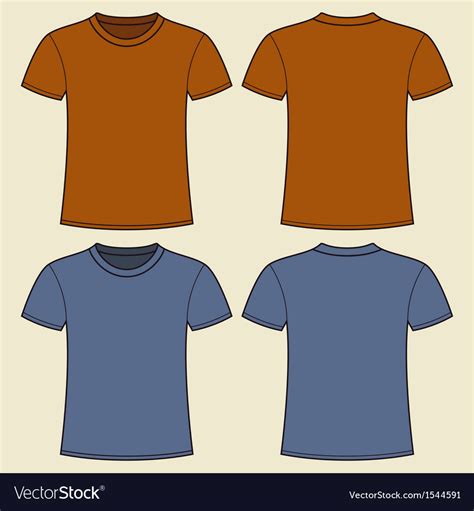 Blank t-shirt template Front and back Royalty Free Vector