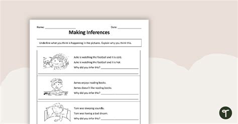 Making Inferences Worksheet Teach Starter Worksheets Library