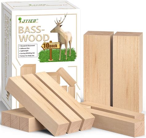 Amazon 10Pack Basswood Carving Blocks Kit Carving Wood Basswood