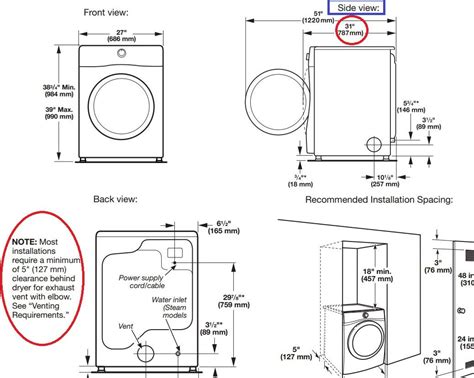 What Are The Dimensions Of The Lg Stackable Washer And Dryer at Nicole ...