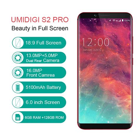 Umidigi S Pro G Lte Smartphone Gb Gb Android Mah