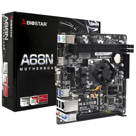 Placa Mãe Biostar A68N 2100K 2 0 CPU AMD E1 6010 VGA DDR3L Placa