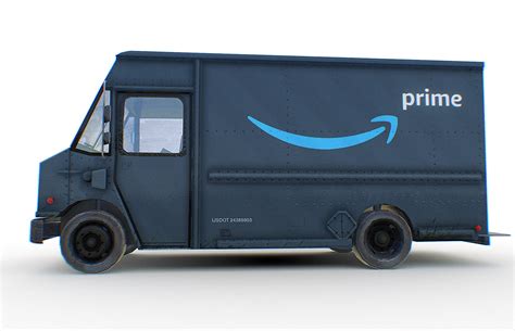 amazon prime delivery truck turbosquid