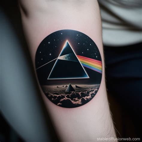 Pink Floyd's Dark Side of the Moon Tattoo | Stable Diffusion Online