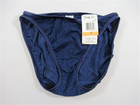 NEW Vanity Fair Illumination String Bikini Panties Size 7 Blue 18 108 EBay