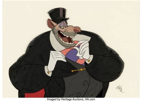 The Great Mouse Detective Ratigan Production Cel Walt Disney 1986 Par