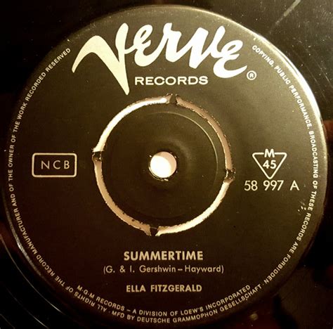 Ella Fitzgerald - Summertime (Vinyl) | Discogs