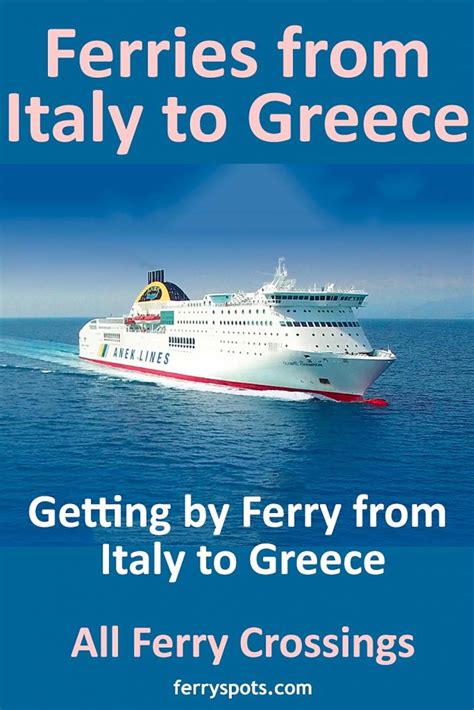 Ferries From Italy To Greece Ferry Spots