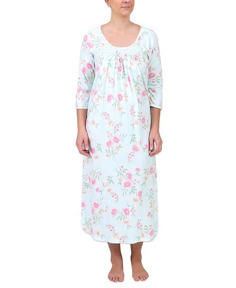 Miss Elaine Floral Print Long Nightgown Macys