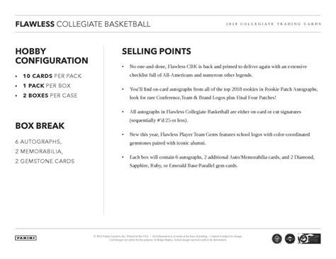 2018 Panini Flawless Collegiate Basketball Cards Delivers High End Flair